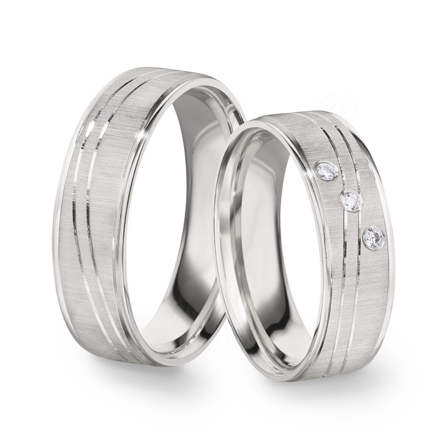 Paarringe 925 Silber Piacenza-Paar - CGZ0793