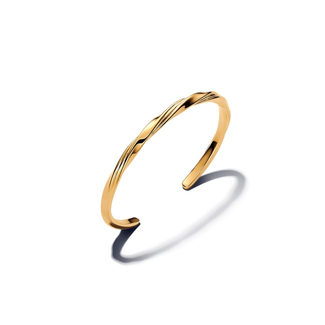 Pandora Gold Essence Twisted Open Bangle - 563869C00