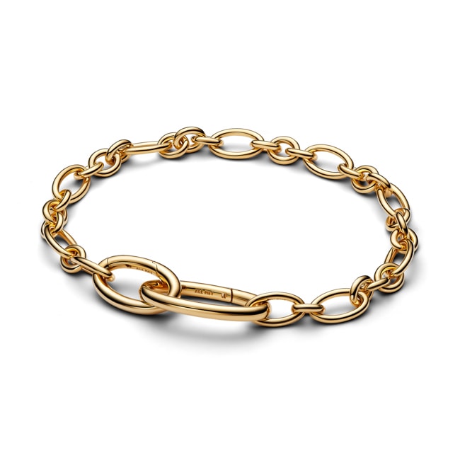 Pandora Gold ME Aufklappbare Ovale Gliederketten-Armband - 564678C00