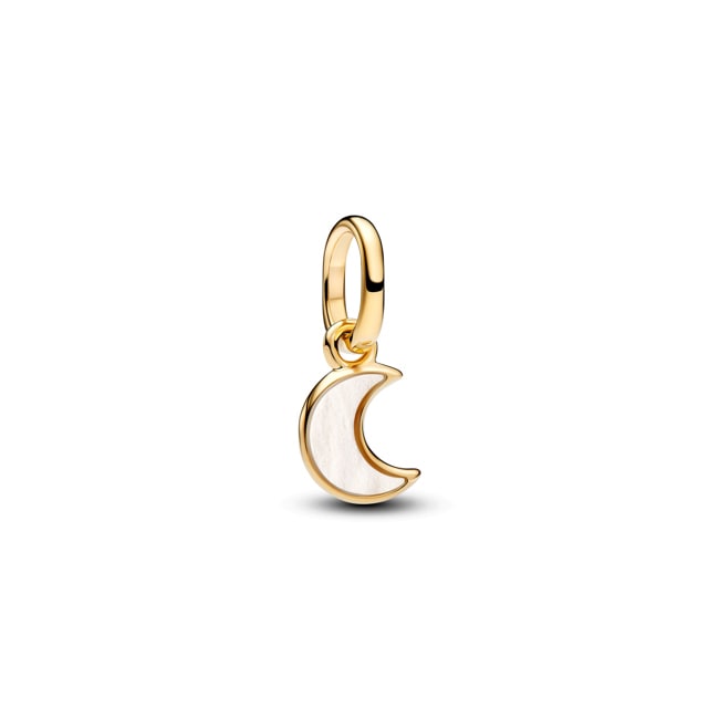 Pandora Gold ME Weisse Mondsichel Mini-Charm-Anhänger - 764614C01