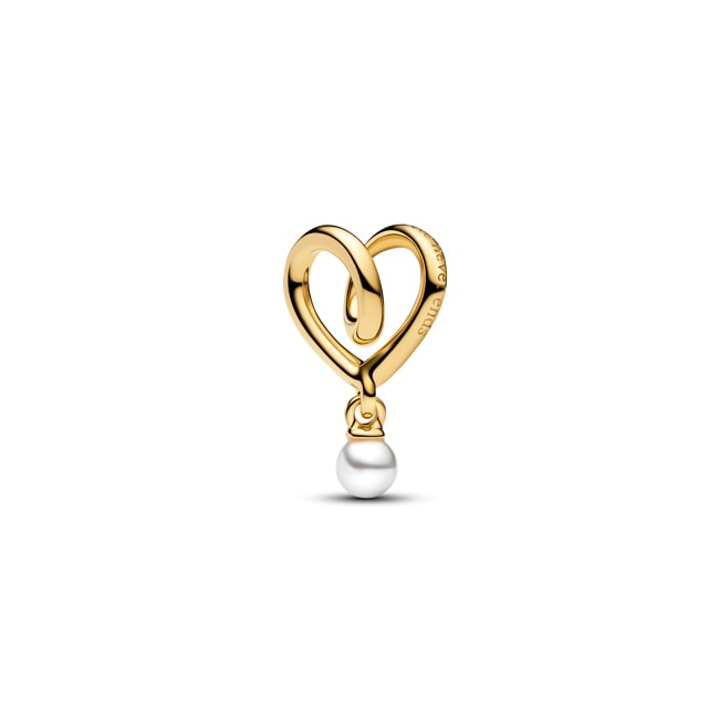 Pandora Gold Moments Wrapped Heart Charm - 764138C01