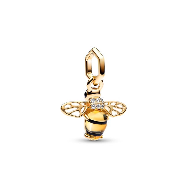 Pandora Gold Moments Sparkling Bee Dangle Charm - 762672C01