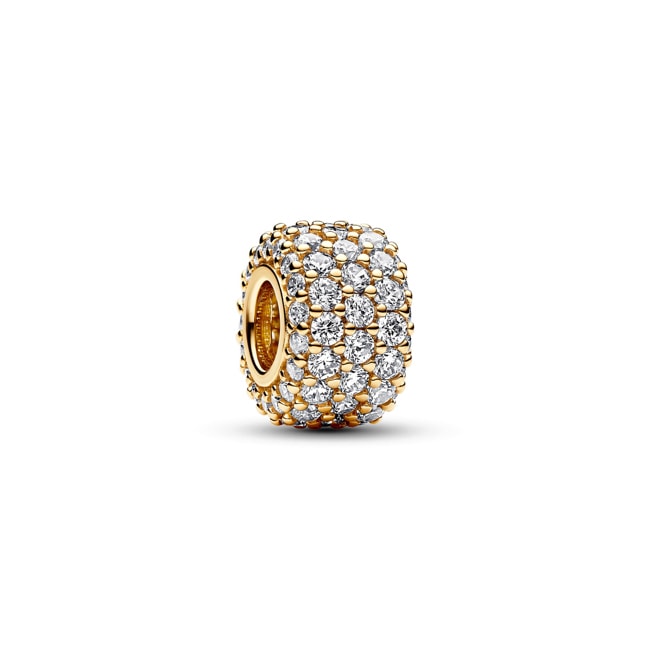762820C01 | Pandora Gold Moments Sparkling Pavé Triple-row Charm
