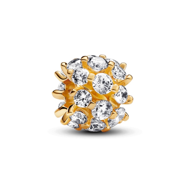 Pandora Gold Moments Funkelndes Rundes Charm - 763234C01