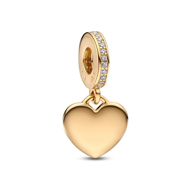 Pandora Gold Moments Charm Pendant Plaque Cœur - 768761C01