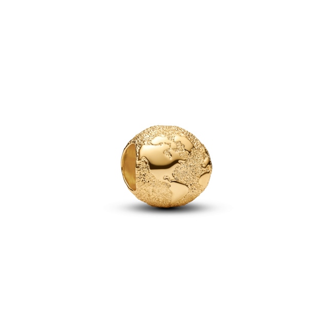 Pandora Gold Moments Mini Charm Globe Texturé - 764529C00