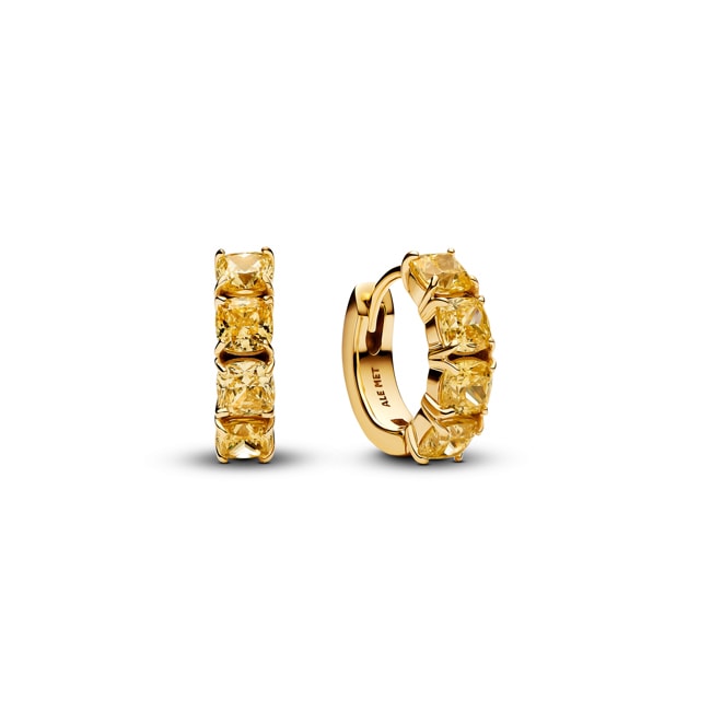 Pandora Gold Timeless Yellow Huggie Earrings - 263851C02