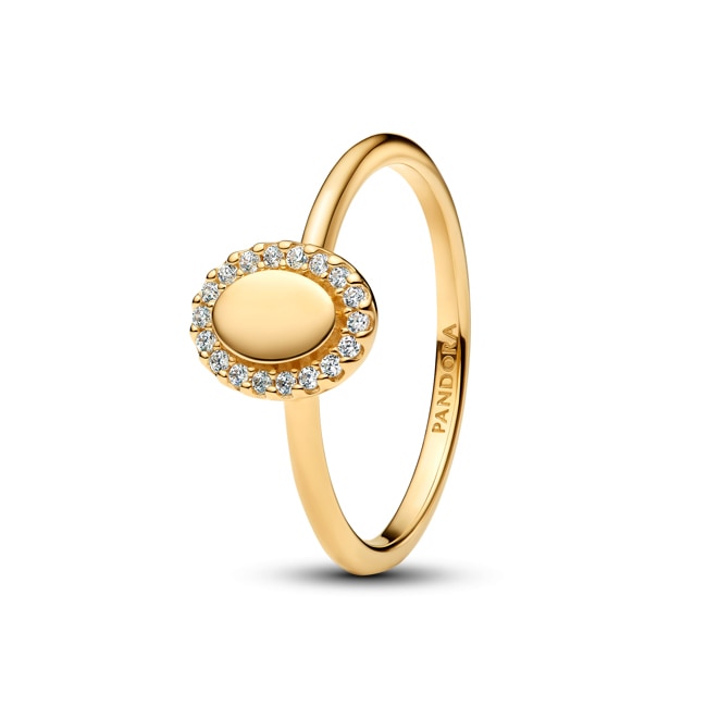 Pandora Gold Timeless Oval Halo Ring - 163800C01