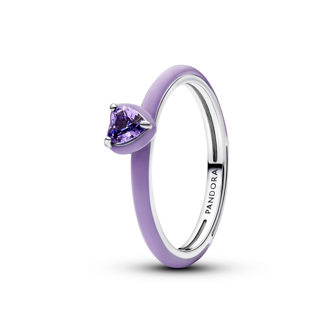 Pandora ME Violettes Chakra Herz Ring 925 Silber - 193088C04