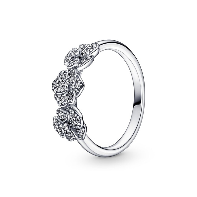 Pandora Moments Three Pansies Ring - 190786C01
