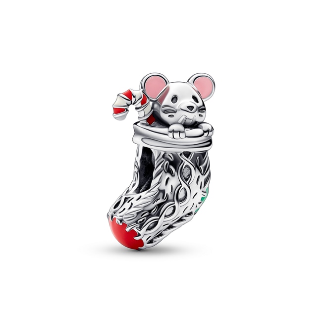 Pandora Moments Festliches Maus & Weihnachtsstrumpf Charm - 792366C01