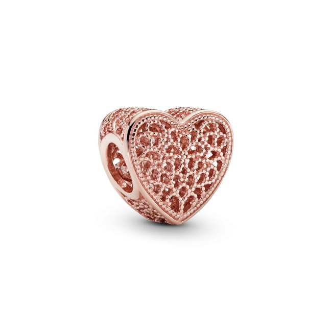 Pandora Rose Moments Filigree and Metal Bead Heart Charm - 781811
