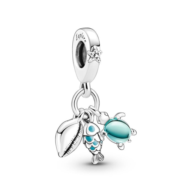 Pandora Moments Charm Pendant Triple Poisson, Tortue de Mer & Conque Pandora Moments Charm Pendant Triple Poisson, Tortue de Mer & Conque - 791697C01