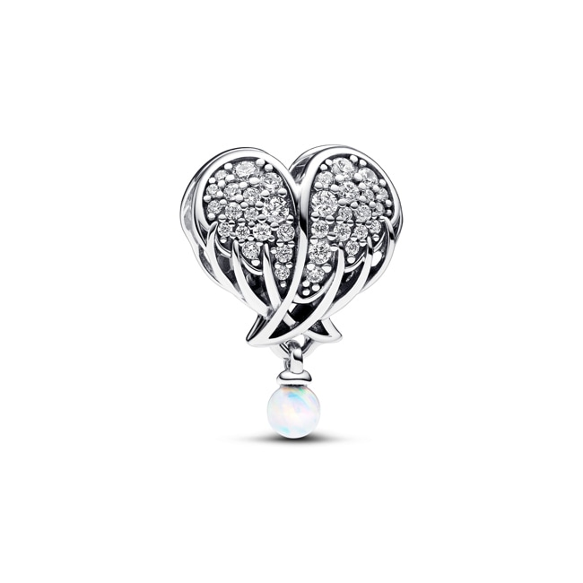 Pandora Moments Sparkling Angel Wings & Heart Charm Sterling Silver - 792980C01