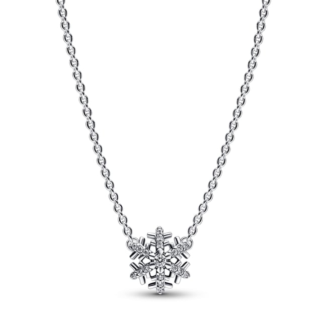 Pandora Moments Sparkling Snowflake Pendant Necklace - 392371C01-45