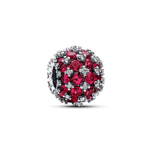 Pandora Moments Sparkling Pavé Round Pink Charm 925 Silver - 792630C03