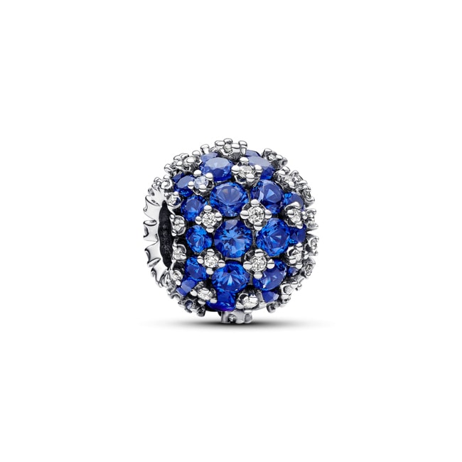 Pandora Moments Sparkling Pavé Round Blue Charm Sterling Silver - 792630C02