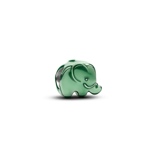 Pandora Moments Mini Charm Éléphant Vert Argent 925 - 794901C01