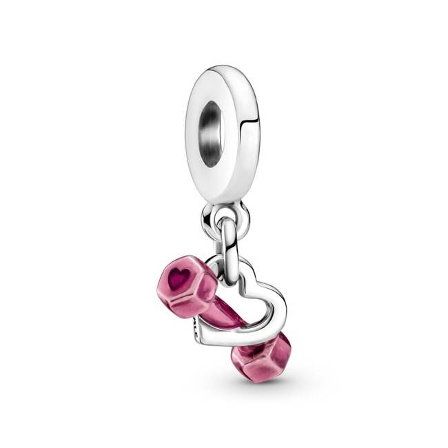 Pandora Moments Dumbbell & Heart Charm Pendant - 799545C01
