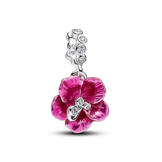 Pandora Moments Hibiskus Charm-Anhänger 925 Silber - 794698C01
