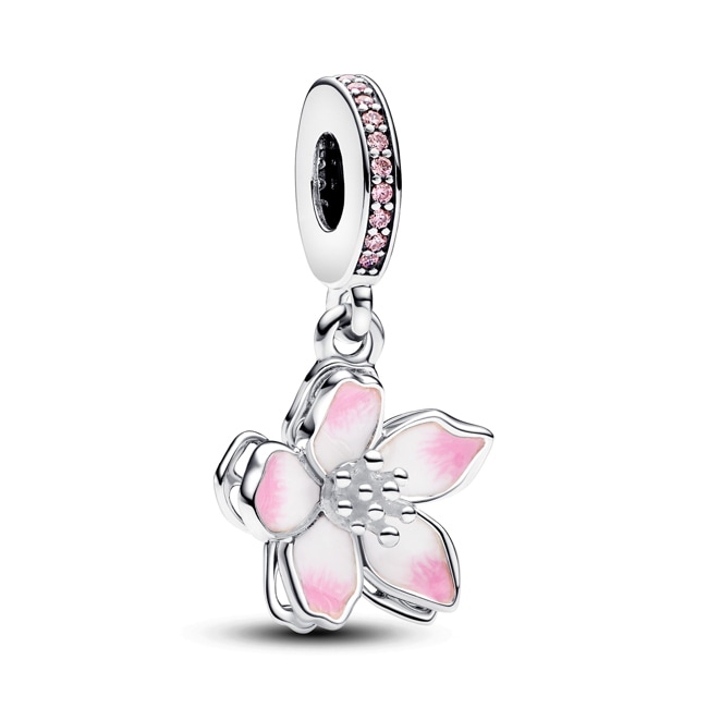 Pandora Moments Kirschblüten Charm-Anhänger 925 Silber - 790667C01