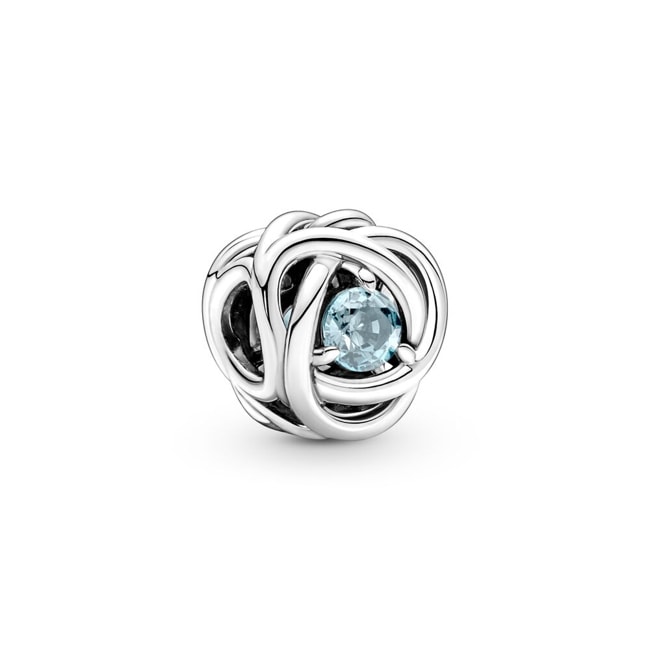 Pandora Moments March Birthstone Eternity Circle Charm - 790065C09