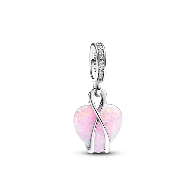 Pandora Moments Mom Opalescent Heart Dangle Charm 925 Silver - 793202C01