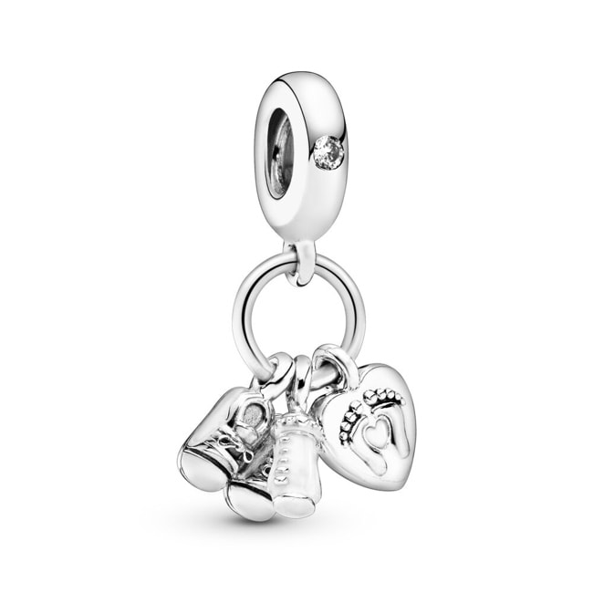 Pandora Moments Baby Bottle & Shoes Dangle Charm - 798106CZ