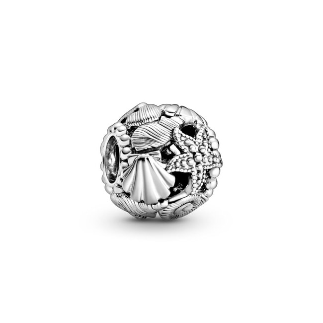 Pandora Moments Offen gearbeitetes Seestern, Muschel und Herzen Charm - 798950C00