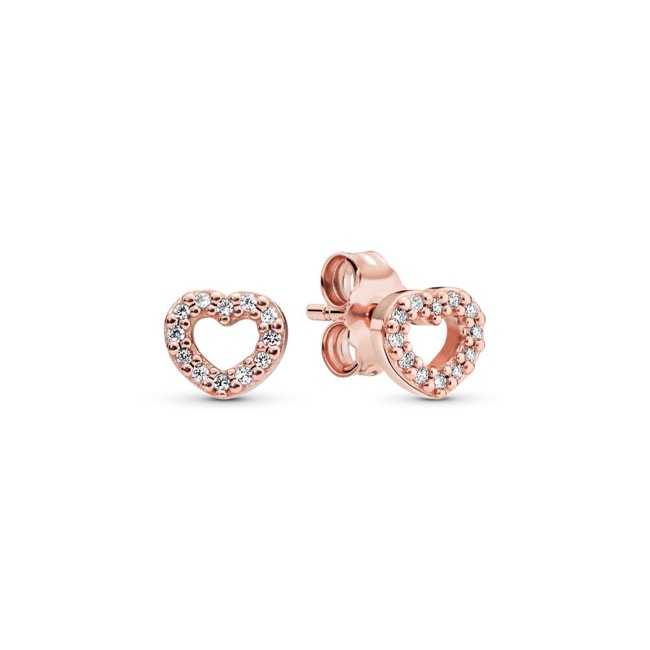 Pandora Rose Moments Open Heart Stud Earrings - 280528CZ