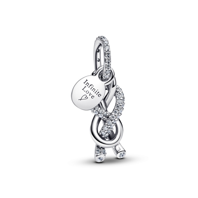 Pandora Moments  Charm Pendant Nœud de l'Infini Pavé 925 Argent - 793780C01