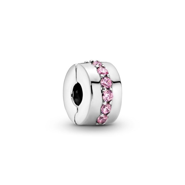 Pandora Moments Charm Clip Rangée Scintillante Rose - 791972PCZ