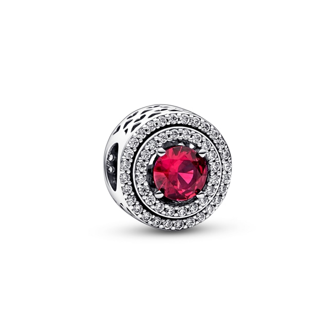 Pandora Moments Red Sparkling Levelled Round Charm - 792418C01