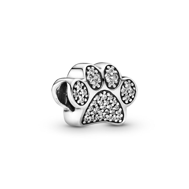 Pandora Moments Sparkling Paw Print Charm - 791714CZ