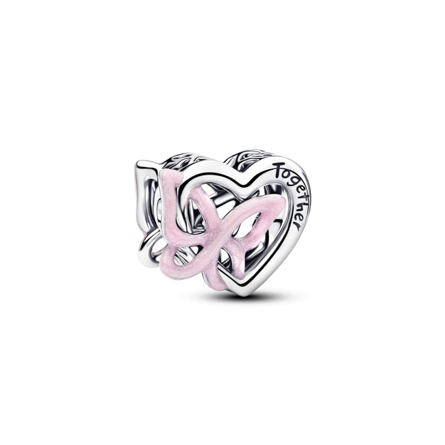 Pandora Moments Verschlungenes Herz und Schmetterling Charm 925 Silber - 794475C01