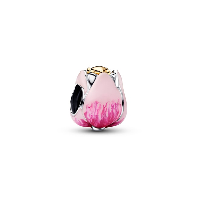 Pandora Moments Rosafarbene Tulpe Charm 925 Silber - 764352C01