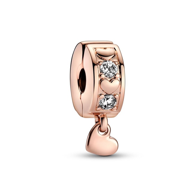 Pandora Rose Moments Charm Clip Pendant Scintillant Cœurs de l'Infini - 782253C01
