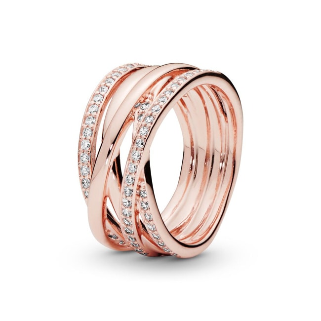 Pandora Rose Timeless Bague lignes brillantes et scintillantes - 180919CZ