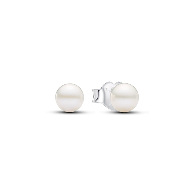 Pandora Timeless Treated Freshwater Cultured Pearl 4.5mm Stud Earrings 925 Silver  - 293168C01
