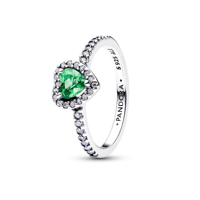 Pandora Timeless Bague sublime en forme de cœur vert menthe 925 Argent - 198421C08