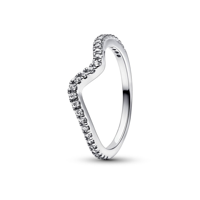 Pandora Timeless Sparkling Wave Ring - 192539C01