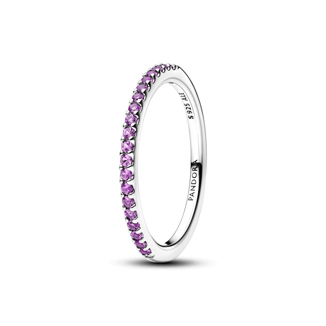 Pandora Timeless Funkelnder Violetter Halb-Ewigkeits-Bandring 925 Silber - 192999C04