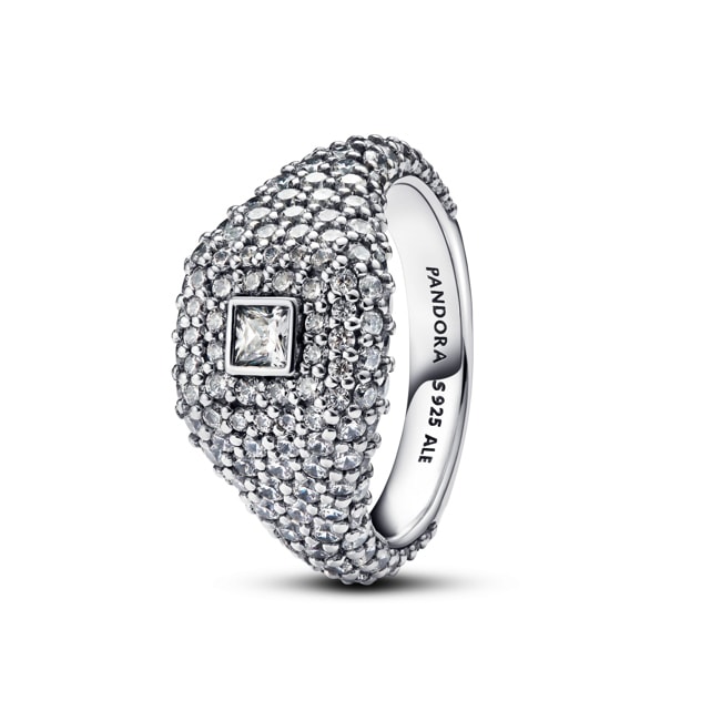 Pandora Timeless Bague Cocktail Carrée Pavée 925 Argent - 193556C01