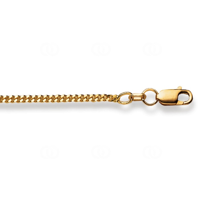 Sanded Curb Chain 750/18 K Yellow Gold 2.0mm - 1140.03058
