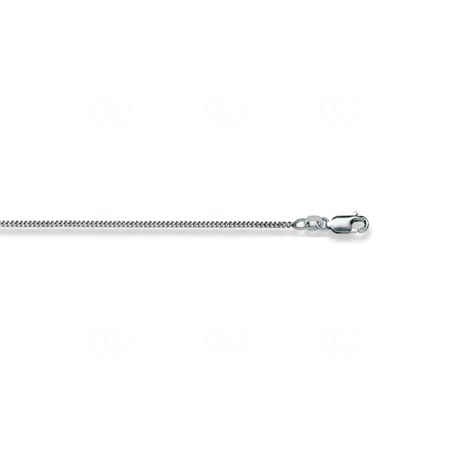Collier gourmette limée or gris 750/18 ct 1.6mm - 1240.03045