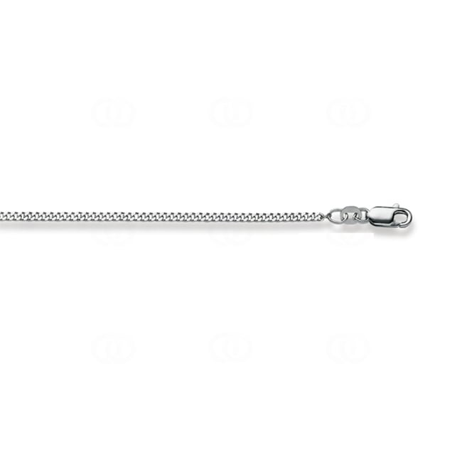 Collier gourmette limée or gris 750/18 ct 2.0mm - 1240.03058