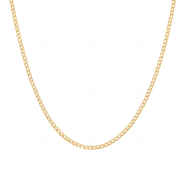 Collier gourmette ouverte diamantée or jaune 750/18 ct 1.9mm - CPA1015