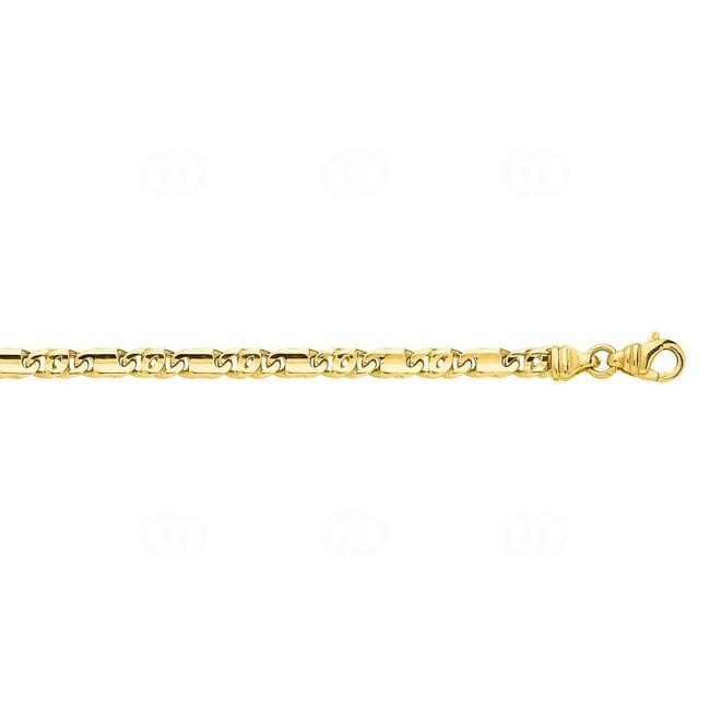 Collier gourmette Fantaisie or jaune 750/18 ct 4mm - 580.4