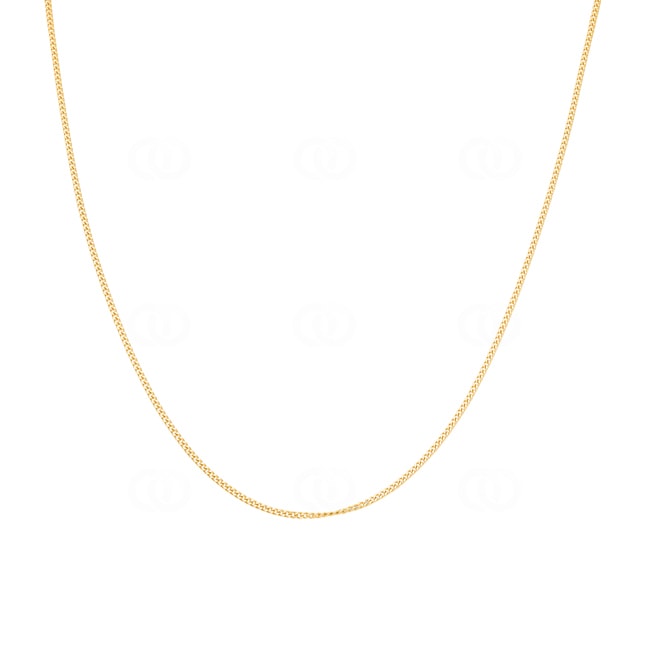 Collier gourmette limée or jaune 750/18 ct 1.2mm - 1140.03035