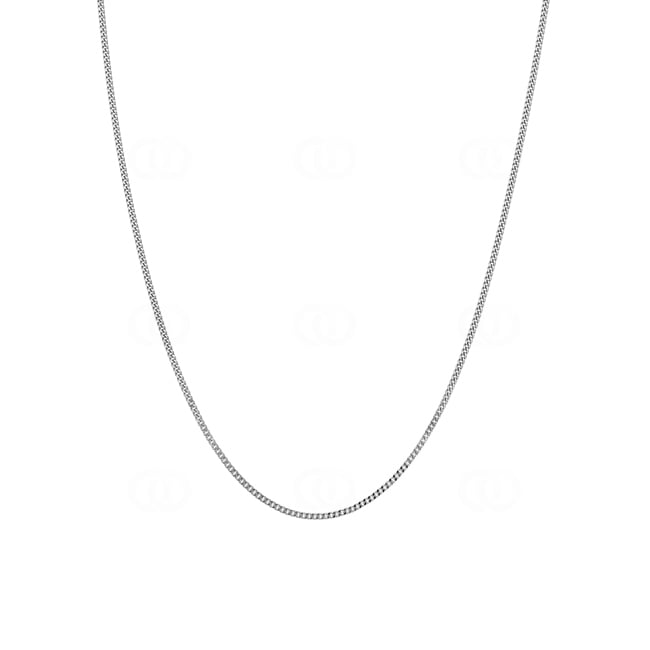 Collier gourmette limée or gris 750/18 ct 1.4mm Collier gourmette limée or gris 750/18 ct 1.4mm - CPA2003
